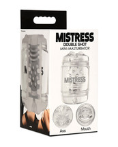 Curve Toys Mistress Double Shot Ass &amp; Mouth Mini Masturbator - Clear - £23.97 GBP