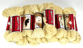 Aunt Lydia&#39;s Craft &amp; Rug Yarn 14 Skeins 3-Ply Polyester Natural 840 Total Yards - £39.21 GBP