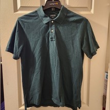 Lands&#39; End mens medium green polo shirt - £7.62 GBP