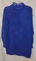 Womens Tapestry Inc Pull Over Sweater Blue Purple XL L Cozy Winter - $14.99