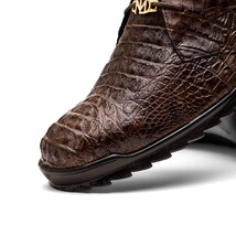 Kratos Genuine Caiman Crocodile Fashion Sneaker Brown image 4