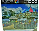 Master Pieces Shutter Speed Joyride Carousel 1000 pc Jigsaw Puzzle Complete - $10.31