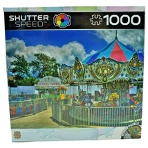 Master Pieces Shutter Speed Joyride Carousel 1000 pc Jigsaw Puzzle Complete - £8.09 GBP