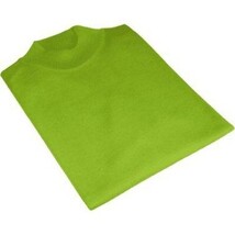 Men PRINCELY Soft Comfortable Merinos Wool Sweater Knits Mock 1011-00 Lime Green image 6