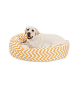 MajesticPet 40 in. Zig Zag Sherpa Donut Pet Bed Yellow - $2,227.22 MXN