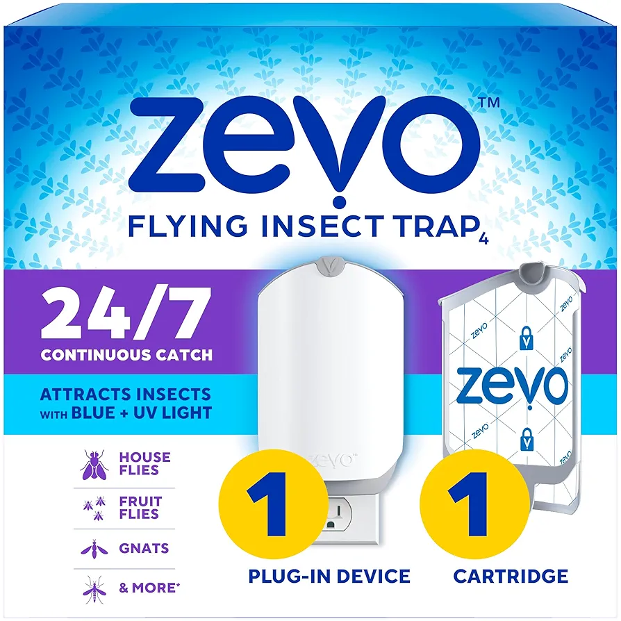Zevo Flying Insect Trap &amp; Cartridge - Plug in Fly Trap &amp; Indoor Bug Catcher - $32.00