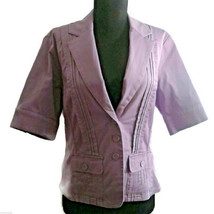 Coldwater Creek 8 light purple Blazer Short sleeve Suit Jacket lavender - $15.00