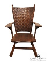 Amish-Made OLD HICKORY American Provincial Accent Arm Chair with Rattan ... - £637.99 GBP