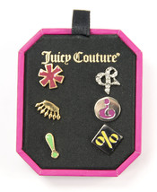 Juicy Couture Mismatched Stud Crystal Enamel Black Label Earrings YJRU5543 NWT - £26.87 GBP