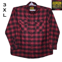 DIXXON - OXBLOOD OG Flannel Shirt - Men&#39;s 3XL 2017 Yellow Tag Pre-Pleat - £94.61 GBP