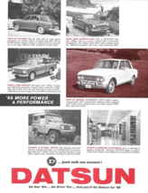 1966 DATSUN Full Line brochure sheet Nissan 411 Bluebird 1600 Fairlady Patrol - $10.00