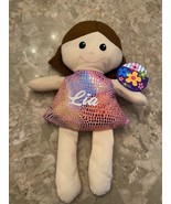 Personalized Plush Girl Doll 12&quot; Plush Stuffed Animal Toy - £6.25 GBP