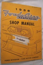 1958 VINTAGE FORD AIRE SUSPENSION SHOP MANUAL BOOK - $9.89