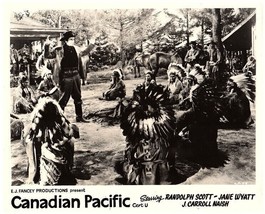 Canadian Pacific 1949 Randolph Scott in Indian village 8x10 inch photo - £8.69 GBP