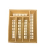 Vintage Action Industries Silverware Tray Yellow/Gold MADE IN USA 5-Comp... - $12.34