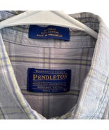 Pendleton Long Sleeve Shirt Light Blue Plaid  Button Front Shirt Men Siz... - $610.54 MXN