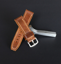 Leather watch band Brown - 18-26mm - Handmade Thick leather watch strap ... - $65.00