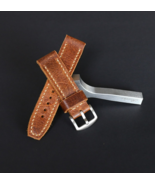 Leather watch band Brown - 18-26mm - Handmade Thick leather watch strap ... - $65.00