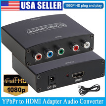 Ypbpr Component To Hdmi Converter Stereo Audio Video L/R 5Rca Rgb Adapte... - $22.79