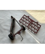 Vintage Lot Of 2 Larger Toy Tractor Farm Implements Red - $22.00