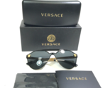 Versace Sunglasses MOD.2161 1002/87 Black Gold Medusa Logos Black Shield... - $280.28