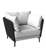 LeisureMod Modern Single-Seater Sofa Couch, Contemporary Lounge Accent S... - $416.66 CAD