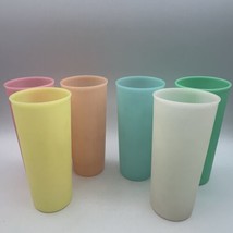 Set 6 Vtg TUPPERWARE 16 oz Pastel Tumblers Cups #107 Excellent Condition... - £17.99 GBP