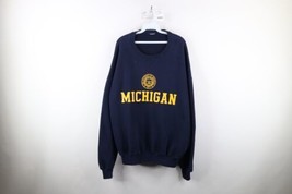 Vtg 90s Mens 4XL Distressed Spell Out University of Michigan Crewneck Sweatshirt - £46.89 GBP