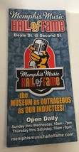 Memphis Music Hall Of Fame Brochure Memphis Tennessee BR1 - £4.70 GBP