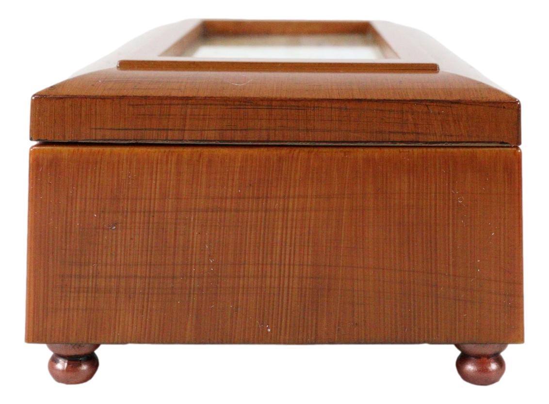 Happy Fiftieth 50th Anniversary Polished Burlwood With Trinket Wind Up Music Box Item image 4