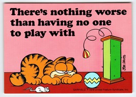 Garfield No One To Play With Cat Postcard Jim Davis Orange Tabby Kitten 1978 - £5.77 GBP