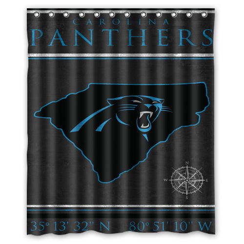 New!!! Carolina Panthers Custom Waterproof Polyester Shower Curtain 4 Size Item image 15