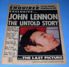 John Lennon Tragedy National Enquirer Magazine Vintage 1980 Coffin Photo - $34.99
