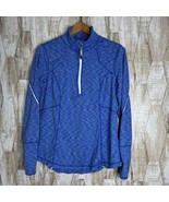 Tangerine Size M Blue 1/4 Zip Pullover Shirt Long Sleeve Thumb Holes Str... - $329.66 MXN