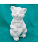 Gimbels White Porcelain Bunny Figurine Bow Tie Made In Italy Collectible... - $10.89