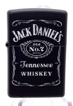 Jack Daniels Tennessee Whiskey Old No 7 Logo  Zippo Lighter  - Black Matte - £25.69 GBP
