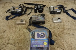 Lot of 7 Digital Cameras Being Sold for Parts or Repair - £47.44 GBP