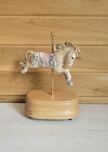 Vintage Carousel Unicorn Music Box Waltz Horse - £22.08 GBP