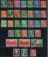 FRANCE Sc# 536 // 610 (32 stamps) Early Lot Used (1945-1949) Postage - £6.38 GBP