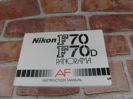 Nikon F70 F70D Panorama AF Instruction Manual English - £14.64 GBP