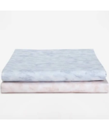 Sferra Caro Dusty Blue King Flat Sheet Abstract Egyptian Sateen Print It... - $76.00