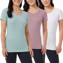 32 Degrees Ladies&#39; Size Medium, Cool Tee, 3-pack, White(1) Pink(1) Mint(1)  - £10.99 GBP