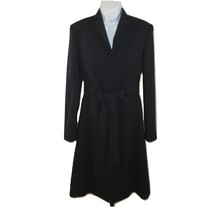 Sandra Angelozzi Coat Women&#39;s Size XS 30 | Fit and Flare Black Belted Lined - £24.88 GBP