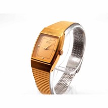 Womens Seiko Rectangle Quartz Watch Gold Tone 8Y21-5020 New Battery - £47.44 GBP