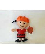 VINTAGE TOY -VINYL CHARLIE BROWN BASEBALL FIGURE- GOOD CONDITION - BB7 - $3.29