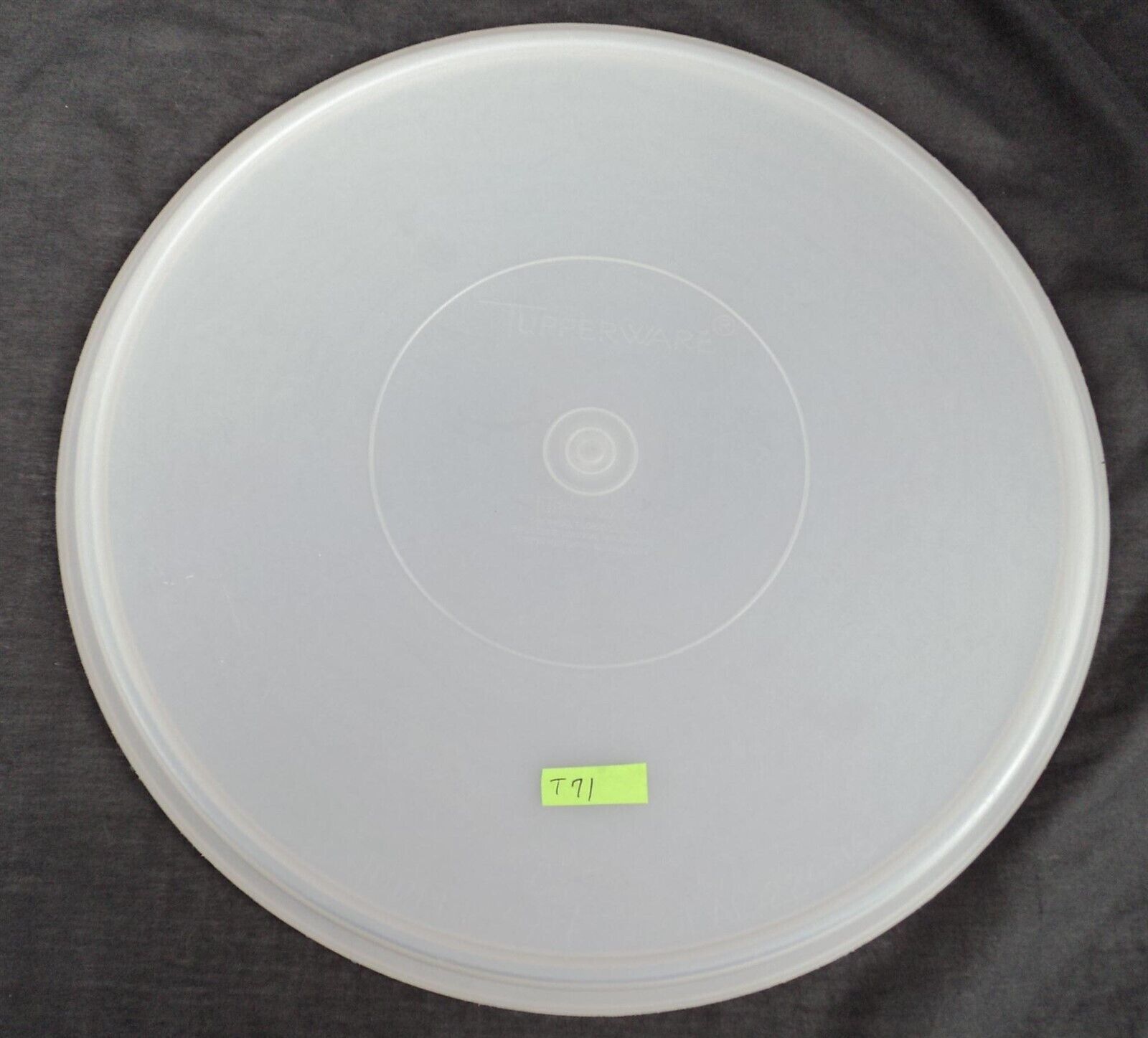 Primary image for T71 Tupperware Replacement Round Container Lid - Clear Colorless - 12.75"