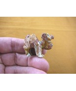 (Y-CAM-16) red CAMEL camels desert SOAPSTONE FIGURINE gemstone carving d... - $8.59