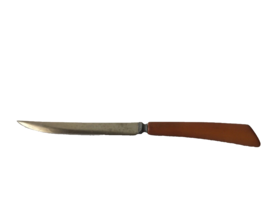 Bakelite Steak Knife Butterscotch Burns Mfg Co Bakeware Stainless Steel Syracuse - £10.37 GBP