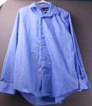 Architect Shirt mens Size 16.5/32 Solid Blue Button Up Collar Pocket - $7.49