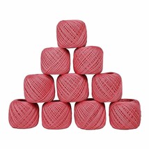 Cotton Crochet Thread Knitting Embroidery Sewing Mercerized Crafts Making Pink - £13.88 GBP